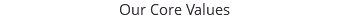 Our Core Values